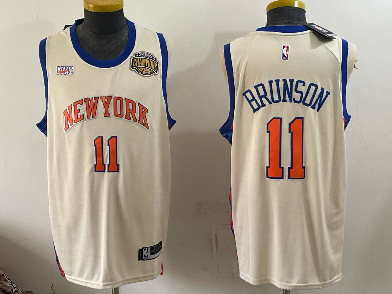 Men New York Knicks #11 Brunson cream 2026 Nike NBA jersey 0702004